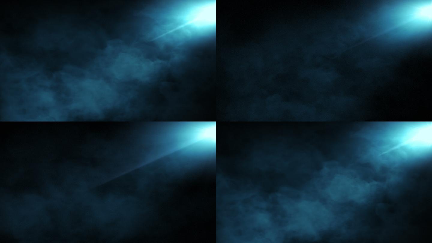 聚光灯和烟雾动画丁达尔光体积光灯光