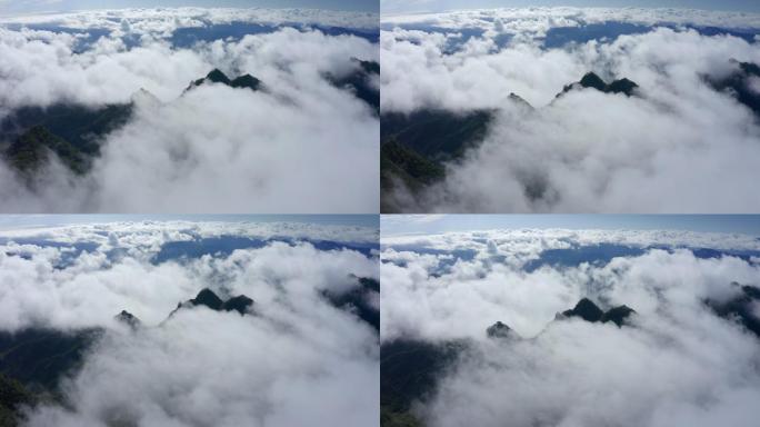 太行山析城山中条山伏牛山山峰天空云海