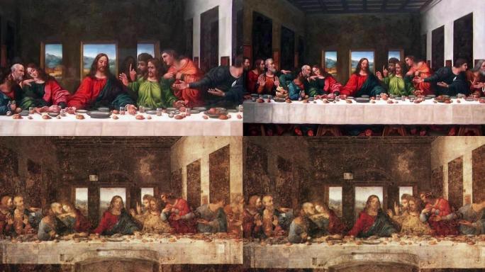 《最后的晚餐》达芬奇油画