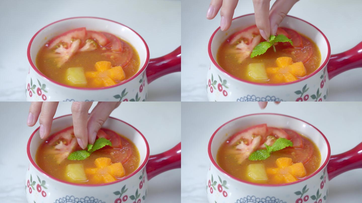 【原创】南瓜番茄汤成品展示