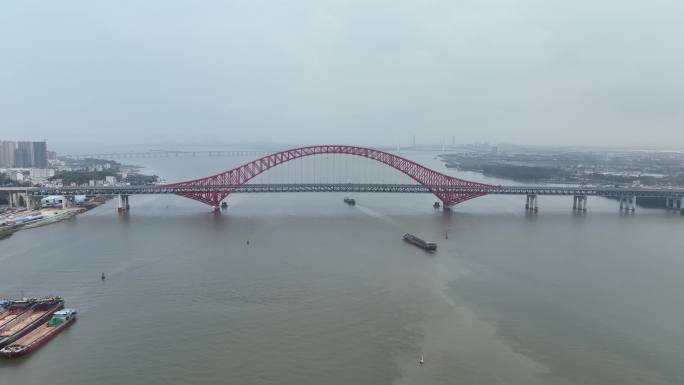 南沙明珠湾大桥航拍素材4K