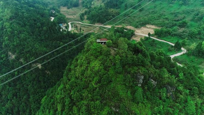 生态环境山区山水村庄农村风景航拍