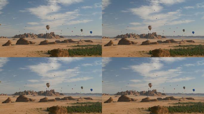 沙特阿拉伯热气球乘坐热气球旅游景点旅游项