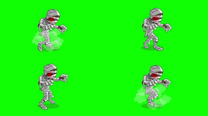 僵尸动画绿幕抠像动态特效三维立体