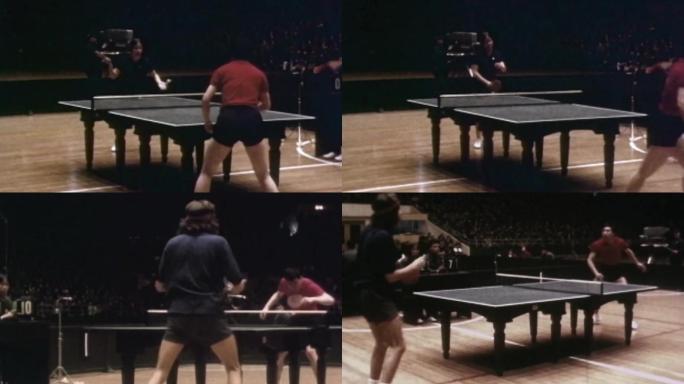 80年代中外友人打乒乓球