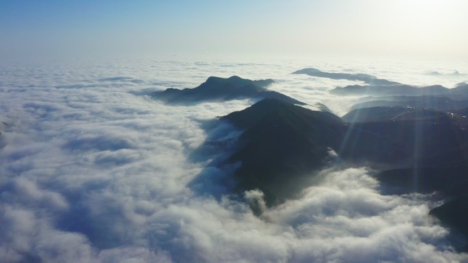 析城山太行山中条山伏牛山山峰和云海