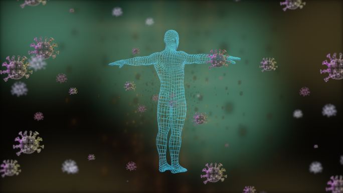 激活人类免疫力科技人体转动病毒细菌新冠