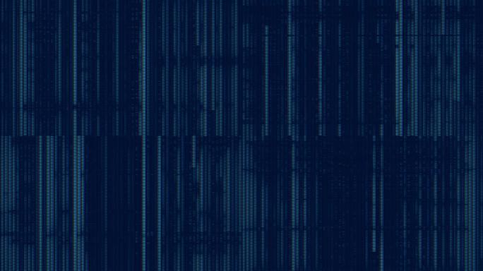 【4K时尚背景】蓝色躁波抽象虚拟噪点视错
