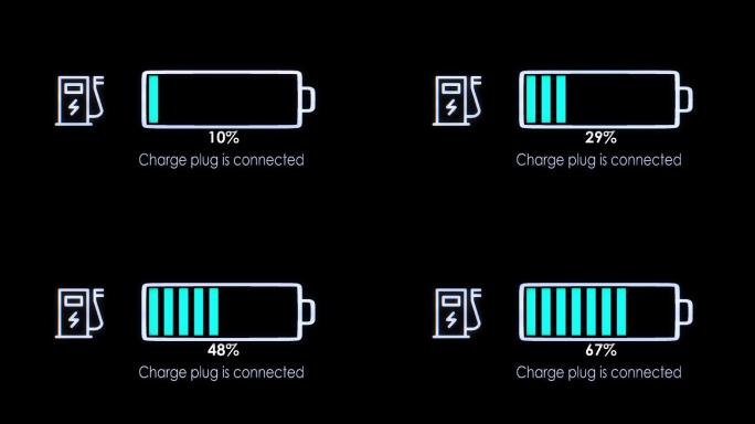 电动汽车充电指示充电进度