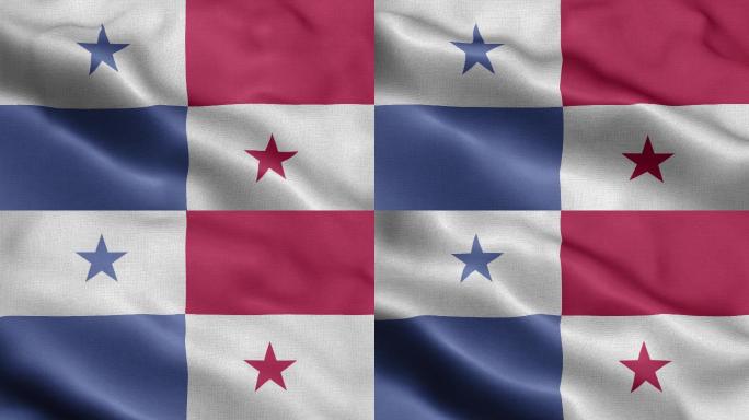 巴拿马国旗飘扬旗子