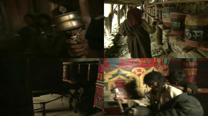 90年代藏族寺庙传经筒