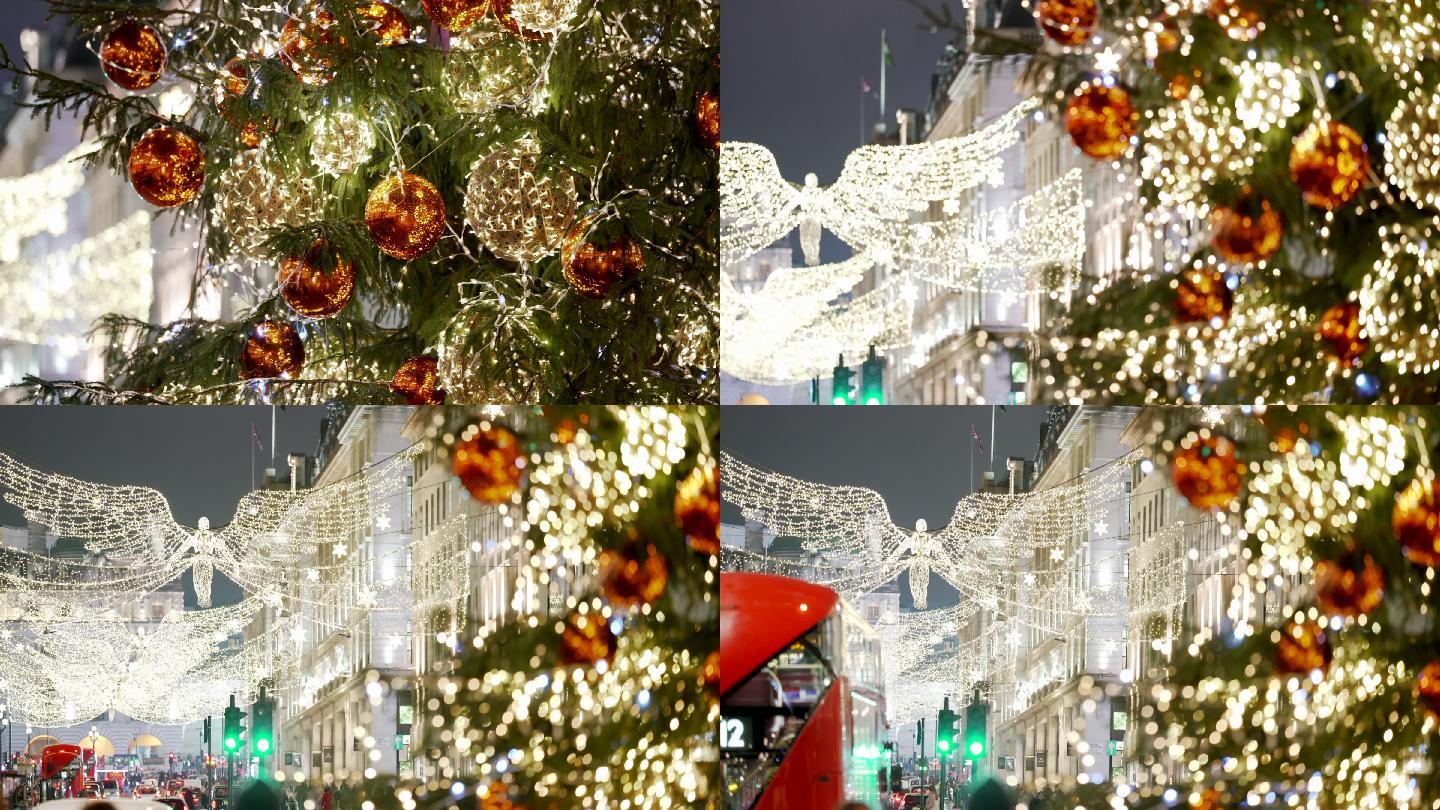圣诞树装扮气氛过节洋节平安夜灯带