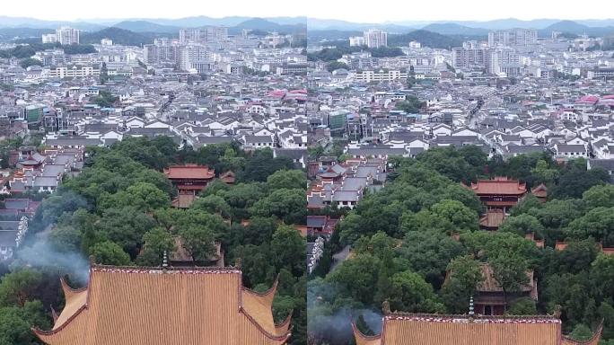 航拍南岳大庙佛教圣地古建筑群