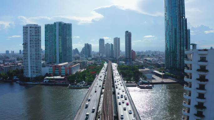 泰国曼谷著名城市鸟瞰图