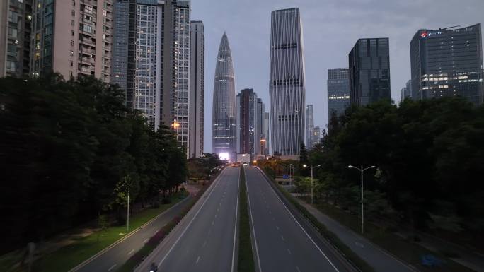 科院南路夜景空景航拍