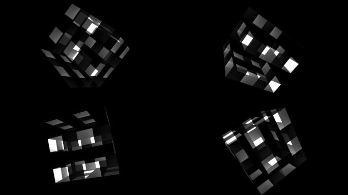 黑白光影立方体动感魔方134