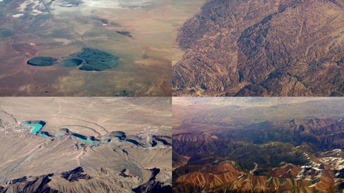 新疆高空拍摄地面