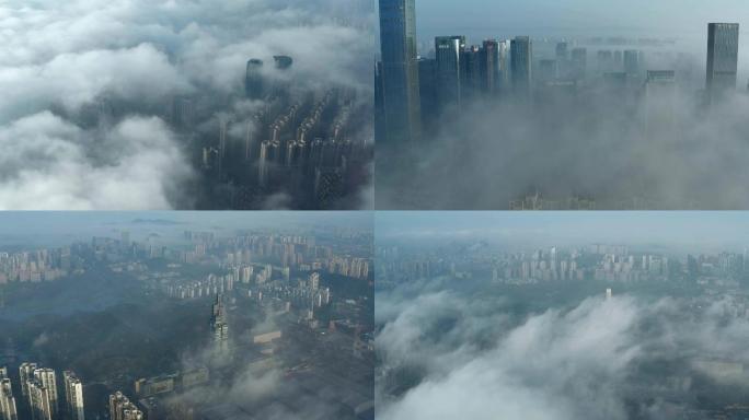 贵州金融城平流雾景观