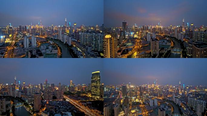 上海苏州河城市夜景