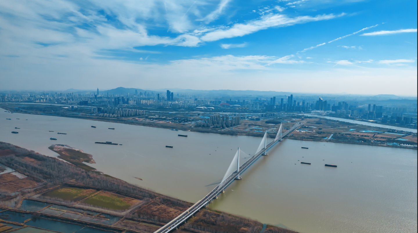 南京长江五桥航拍延时素材4K