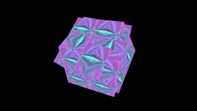 旋转动感魔方立方体方块背景VJ素材61