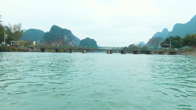 桂林 阳朔 遇龙河 山水 风景 航拍