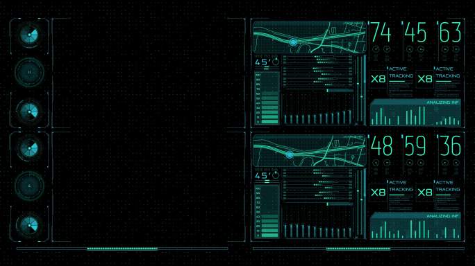 仪表板界面模板科技感数据数字合成素材元素
