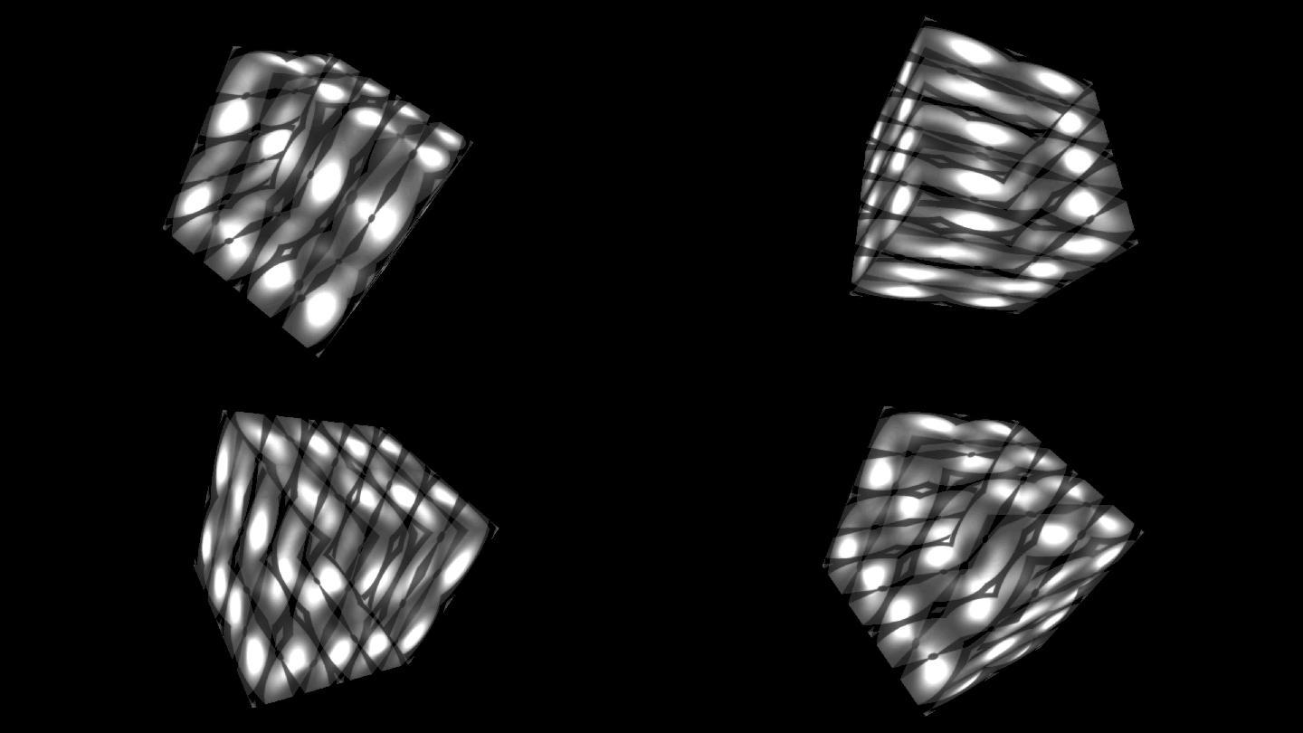 黑白光影旋转动感魔方立方体方块113