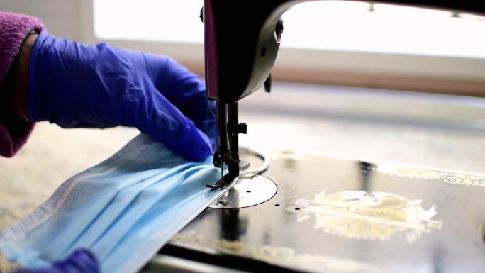 制作外科口罩纺织业轻工业手工缝补