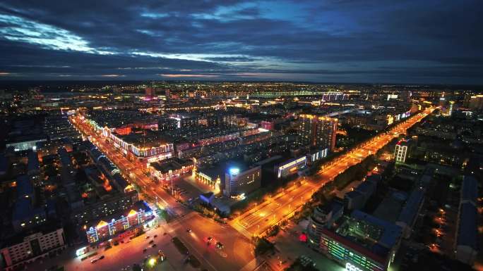 城市夜景黑河夜景