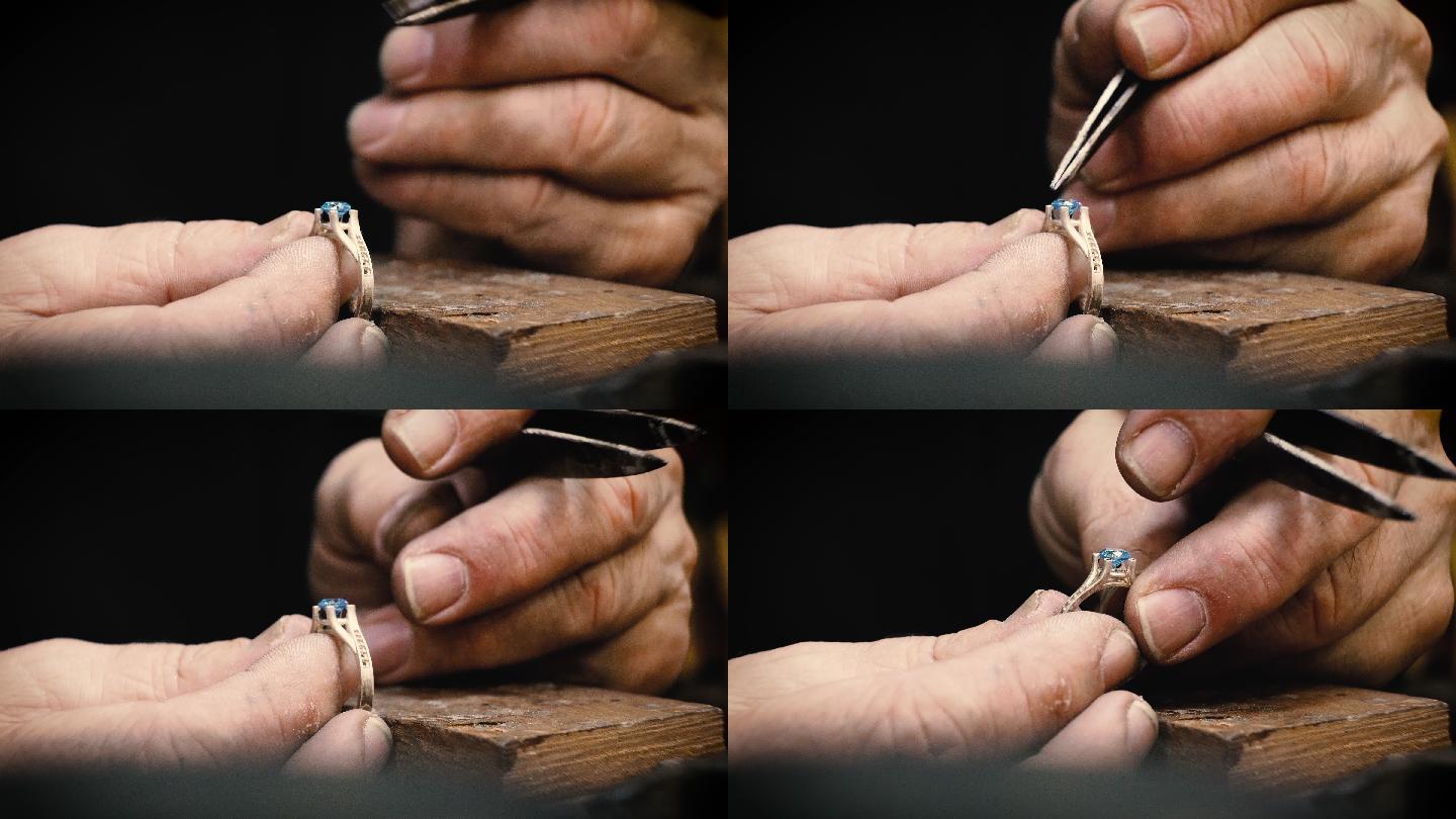 手工珠宝制作工艺手艺人珠宝制作镶嵌工匠