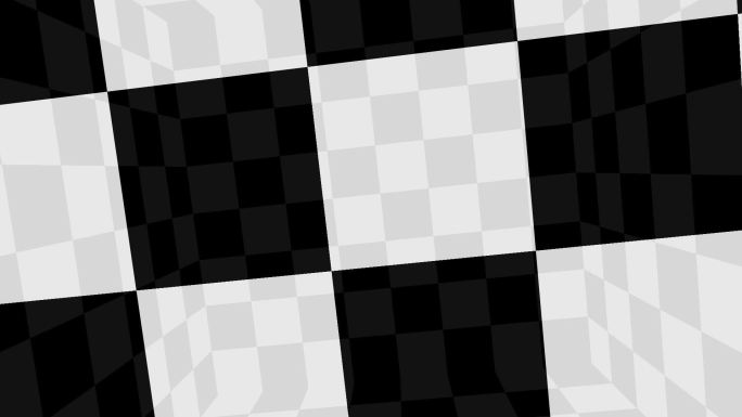 简洁黑白方块光影变幻旋转空间背景素材01