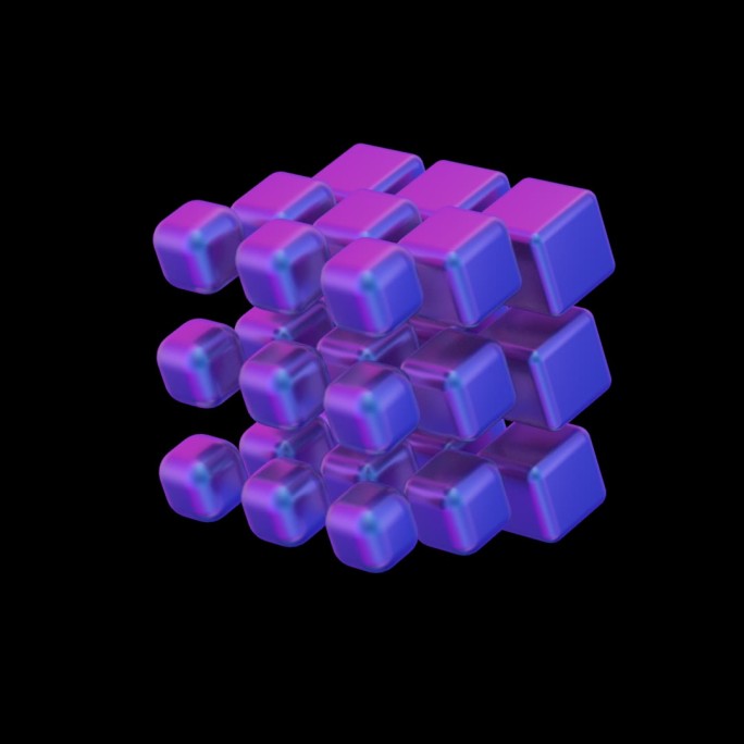 立方体循环动画 alpha通道