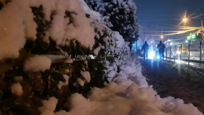 人行横道雪景
