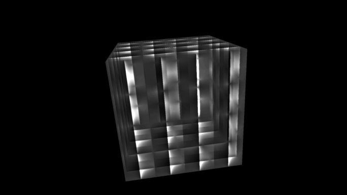 黑白光影旋转动感魔方立方体方块81