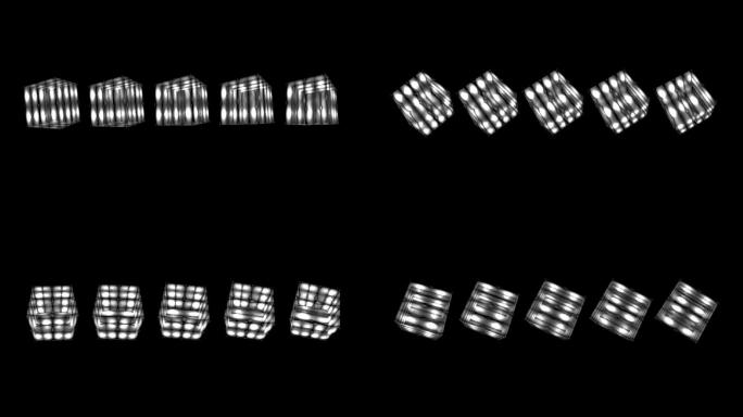 黑白光影旋转动感魔方立方体方块114