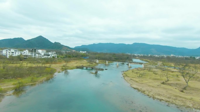 桂林 大圩古镇 漓江 山水 风景 航拍