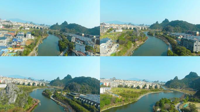 桂林 两江四湖 桃花江 生态园 山水风景