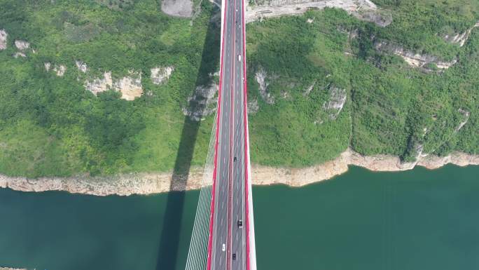 【4K正版素材】航拍俯瞰贵州鸭池河大桥