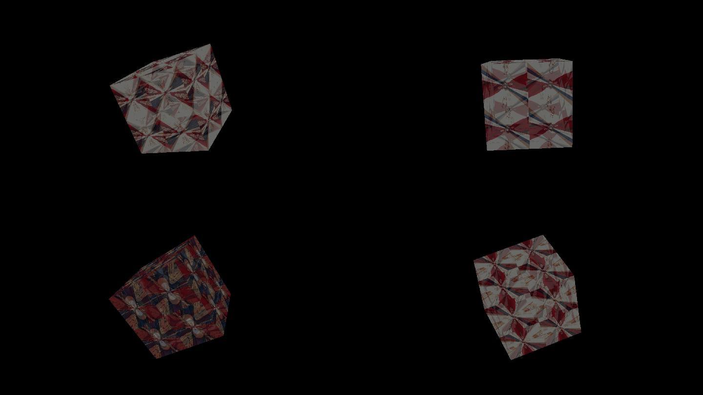 动感旋转魔方表演背景方块立方体VJ素材0