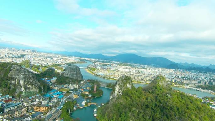 桂林 榕湖 两江四湖 木龙湖 名城风景