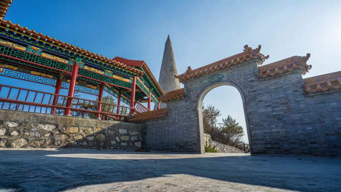 山西晋中介休市天峻山云峰寺轨道移动4K