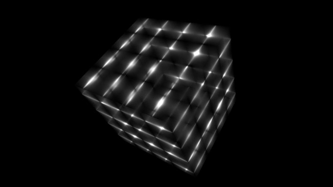 黑白光影旋转动感魔方立方体方块83