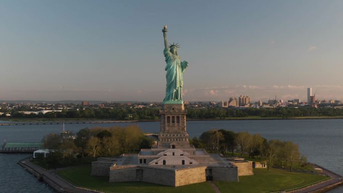 自由女神像国外外国雕像地标风光旅拍