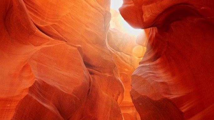 羚羊峡谷通天古道圣光天光红砂岩透光