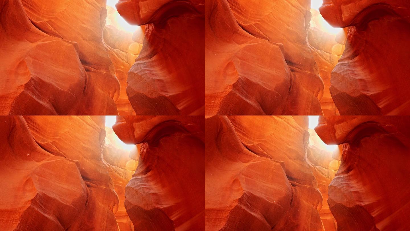 羚羊峡谷通天古道圣光天光红砂岩透光