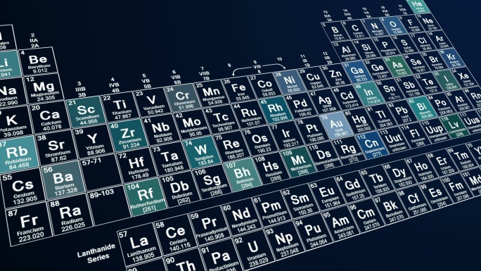 元素周期表视频素材课堂课程动画结构