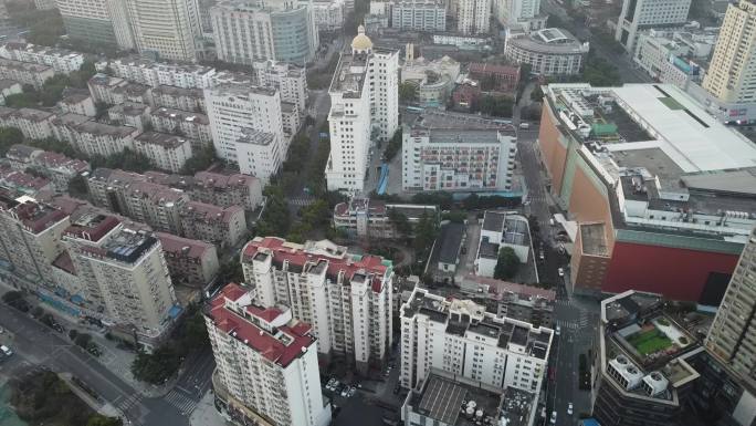 2K无锡航拍清晨摄影市区全景