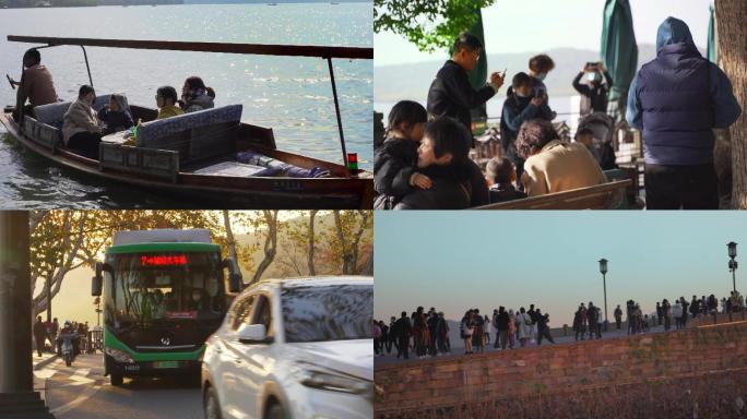 杭州西湖景区游客