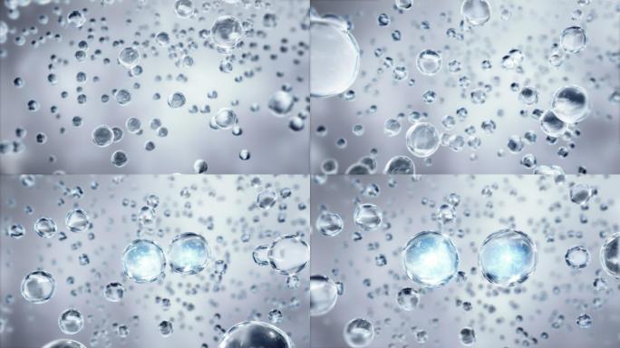 3d化妆品泡沫益生菌纳米细胞